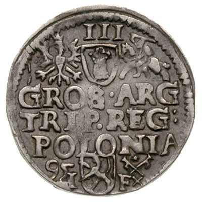 trojak 1595, Wschowa, Iger W.95.1.a (R), patyna