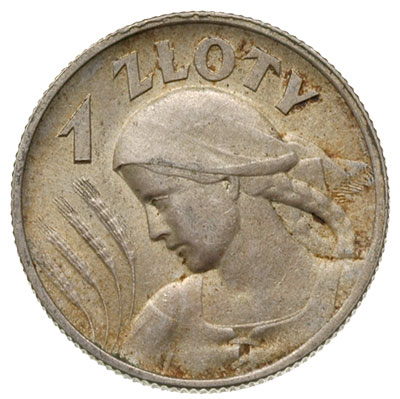 1 złoty 1925, Londyn, Parchimowicz 107.b, ładnie zachowana, patyna