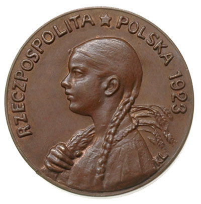 50 marek 1923, Warszawa, Kobieta z kłosami, brąz