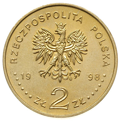 2 złote 1998, Warszawa, Adam Mickiewicz, odmiana