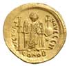 Justynian I 527-565, solidus 527-538, Konstantynopol, oficyna H, Aw: Popiersie cesarza na wprost, ..