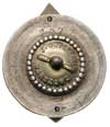odznaka pamiątkowa 25 - lecia harcerstwa kieleckiego, mosiądz złocony i srebrzony 37x31 mm, emalia..