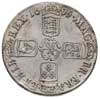 korona 1695, Aw: Popiersie w prawo, Rw: Cztery tarcze herbowe, nieczytelny napis na rancie, srebro..