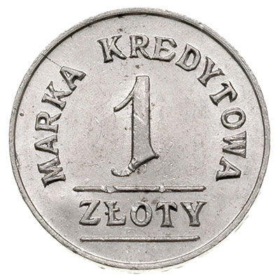 Kraków Rakowice, 1 złoty Spółdzielni 8 pułku ułanów, aluminium, Bartoszewicki 107 (R5a), wyśmienity egzemplarz