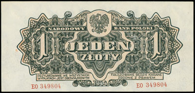 1 złoty 1944, w klauzuli \obowiązkowym, seria EO