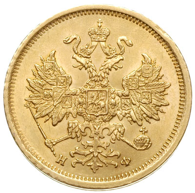 5 rubli 1882 / СПБ-НФ, Petersburg, złoto 6.53 g, Bitkin 2, Kazakov 564, bardzo ładne