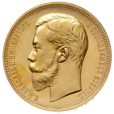 37 1/2 rubla = 100 franków 1902, Petersburg, zło