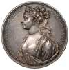 Klementyna Sobieska -wnuczka Jana III i żona Jakuba Stuarta, pretendenta do tronu Anglii -medal au..