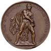 Komitet Polsko-Litewsko-Ruski w Paryżu -medal patriotyczny autorstwa Barre’a 1832 r., Aw: Nagi mus..