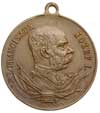 manewry cesarskie w Jaśle 1900 r. -medal niesygnowany z uszkiem, Aw: Popiersie cesarza w prawo i n..