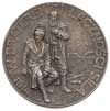 Rosjanie Braciom Polakom -medal autorstwa Żakara 1914 r., Aw: Stojący Rosjanin opiera rękę na rami..