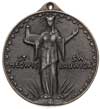 propagandowy niemiecki medal wybity z okazji Powstania Śląskiego 1921 r., Aw: Św. Jadwiga stojąca ..