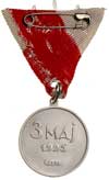 II Rzeczpospolita, medal Konstytucji 3 Maja, 1925, na stronie odwrotnej numer 2414, srebro, 30 mm,..