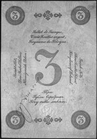 3 ruble srebrem 1858 nr 1 849 793, podpisy: Niepokojczycki i Szymanowski,Kow.46, Pick A46