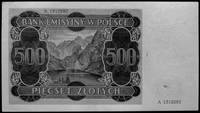 500 złotych 1.03.1940, a/ nr A 1312282, b/ nr B 1506001, razem 2 banknoty,Kow.GG9, Pick 98