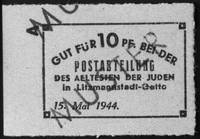 bon pocztowy wartości 10 fenigów 15.05.1944, (uk