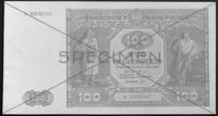 100 złotych 15.05.1946 nr A 1234567 A 8900000, (przekreślony, na awersiei rewersie czerwony nadruk..