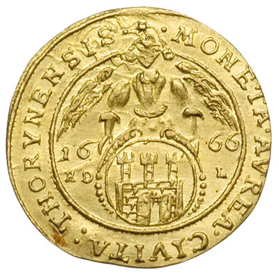 dukat 1666, Toruń, Aw: Popiersie króla w prawo i