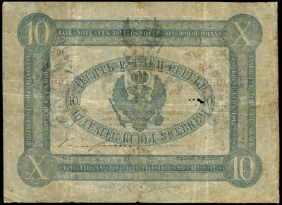 10 rubli srebrem 1844, seria K, numeracja 281345, podpisy: \J. Tymowski\" i \"A. Korostovzeff, Lucow 146 (R8)