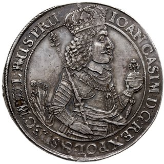 dwutalar 1650, Gdańsk, Aw: Półpostać króla i nap