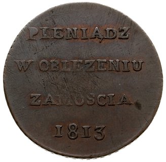 6 groszy 1813, Zamość, Plage 121, bardzo rzadkie, patyna