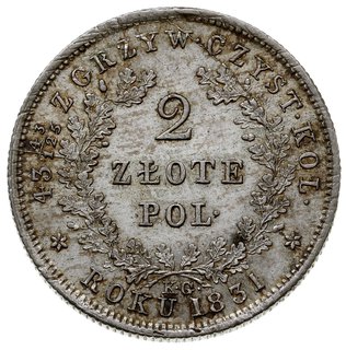 2 złote 1831, Warszawa, Plage 273, rewers wybity