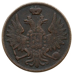 3 kopiejki 1857, Warszawa, Plage 471, Bitkin 455 (R1), bardzo rzadkie