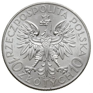 10 złotych 1932, Warszawa, \Głowa kobiety, Parch