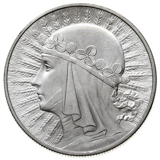 10 złotych 1933, Warszawa, \Głowa kobiety, Parch