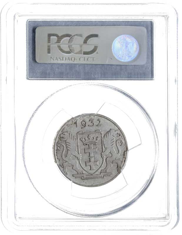 2 guldeny 1932, Berlin, Koga, Parchimowicz 64, moneta w pudełku PCGS z certyfikatem AU55