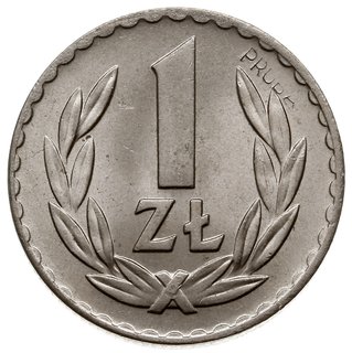 1 złoty 1949, Warszawa, na rewersie wklęsły napis PRÓBA, miedzionikiel, Parchimowicz -. nakład nieznany