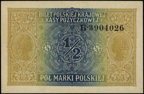 1/2 marki polskiej 9.12.1916, \Generał, seria B