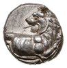 hemidrachma 480-350 pne, Aw: Popiersie lwa biegnącego w prawo z głową w lewo, Rw: Czteropolowy kwa..