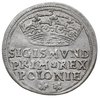 grosz 1546, Kraków, rzadszy typ monety, na awersie trójlistek przedziela napis a pod napisem dwa t..