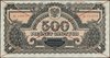 500 złotych 1944, seria AC, numeracja 110370, w klauzuli \obowiązkowym, po obu stronach dwukrotnie..