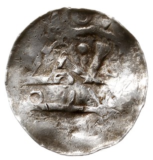 Bolesław II 972-999, denar, Aw: Krzyż, w polach 