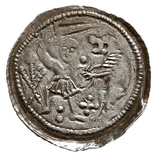 Władysław II Wygnaniec 1138-1146, denar, Aw: Książę na tronie, obok giermek, Rw: Rycerz walczący ze lwem, srebro 0.64 g, Str. 40, Such. XVI/1, egzemplarz z aukcji WCN 9/115