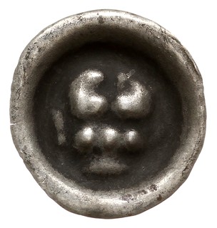Brakteat z lat 1337-1345, Uproszczona korona z krzyżykiem, srebro 0.23 g, BRP Prusy T11.24, Voss. 86, egzemplarz z aukcji WCN 8/140