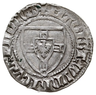 Winrych von Kniprode 1351-1382, szeląg, MAGIST’ WVNRICVS PRIMVS / MONETA DN’ORVM PRVCI, Voss. 141, rzadka odmiana