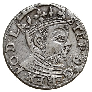 trojak 1585, Ryga, duża głowa króla, Iger R.85.1
