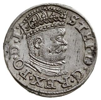 trojak 1586, Ryga, mała głowa króla, Iger R.86.2.d (R), Gerbaszewski 2