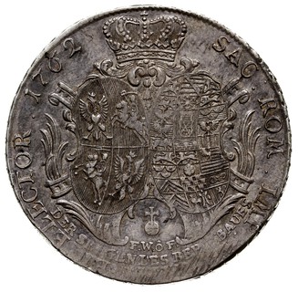 talar 1762, Drezno, srebro 29.07 g, Kahnt 533, S
