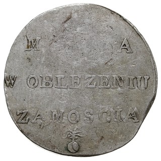 2 złote 1813, Zamość, odmiana z dłuższymi gałązkami  wieńca i odwróconą literą D w słowie DOPOMÓŻ, Plage 127, rzadkie
