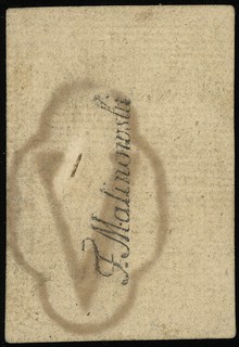 5 groszy miedziane 13.08.1794, bez oznaczenia serii i numeracji, na stronie odwrotnej \F. Malinowski, Lucow 38 (R1)