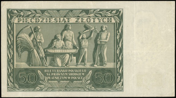 50 złotych 11.11.1936, seria AW, numeracja 0852756, Lucow 689 (R7), Miłczak 77a, pełny i kompletnie wydrukowany banknot, bardzo rzadki
