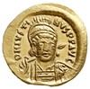 Justyn I 518-527, solidus 519-527, Konstantynopol, Aw: Popiersie na wprost, D N IVSTINVS PP AVG, R..