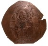 Cesarstwo Łacińskie, aspron trachy 1204-1261, naśladownictwo monet Manuela I Comnenusa, Aw: Chryst..