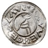 Brzetysław I 1037-1055, denar przed ok. 1050, Aw: Herb, BRAC..IAVS DVX, Rw: Dłoń boska w geście bł..