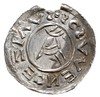Brzetysław I 1037-1055, denar przed ok. 1050, Aw: Herb, BRAC..IAVS DVX, Rw: Dłoń boska w geście bł..