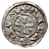 Normandia, Ryszard I 943-966, denar, Rouen, Aw: Krzyż, w polach kulki, RICARDVSI, Rw: Świątynia z ..